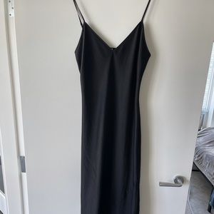 Aritzia black slip dress
